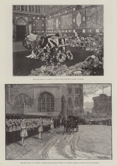 De overleden Hertog van Clarence door William Barnes Wollen